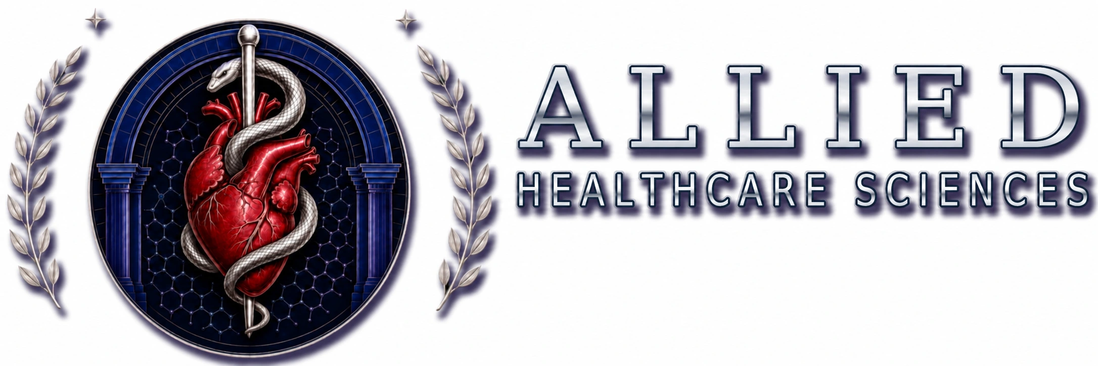 Allied Healthcare Sciences — complete emblem and signature